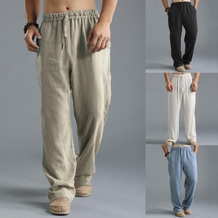 Men's Breathable Linen Loose Casual Sports Pants null