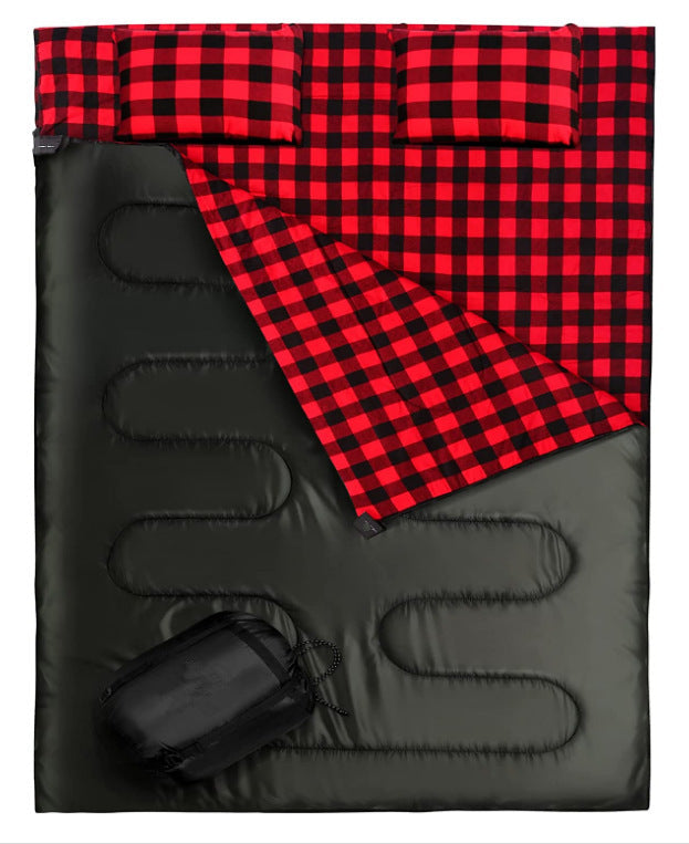 Outdoor Camping Camping Flannel Sleeping Bag Thickened null