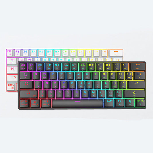 Wireless Bluetooth Keyboard Colorful PBT Keycaps Mechanical Keyboard null