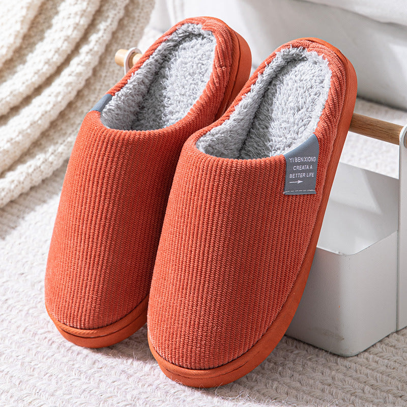 Non-slip Plus Velvet Cotton Slippers null