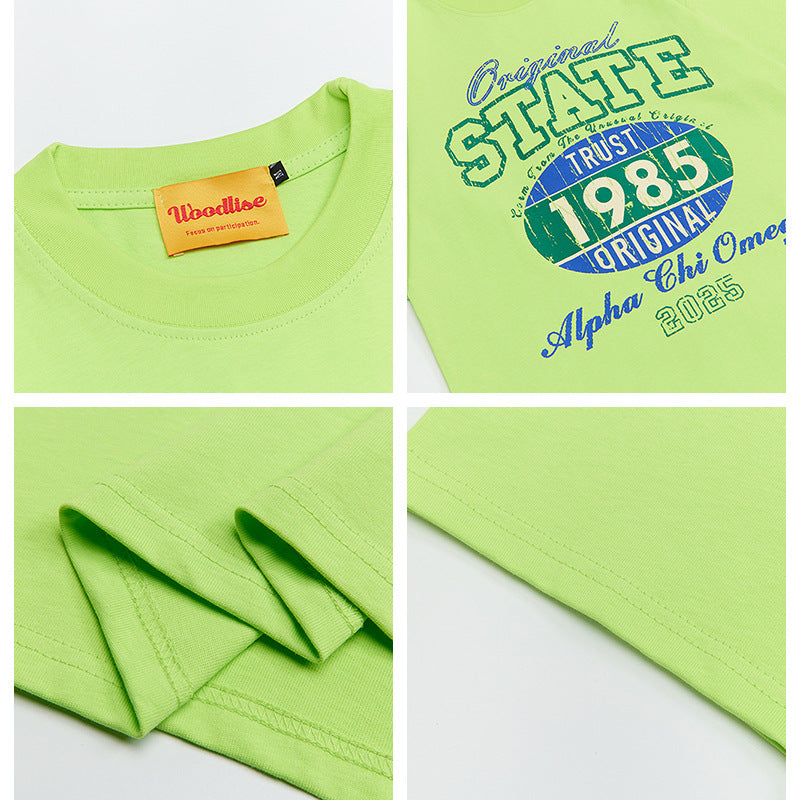 Street Mottled Letter Print Short-sleeve T-shirt Summer