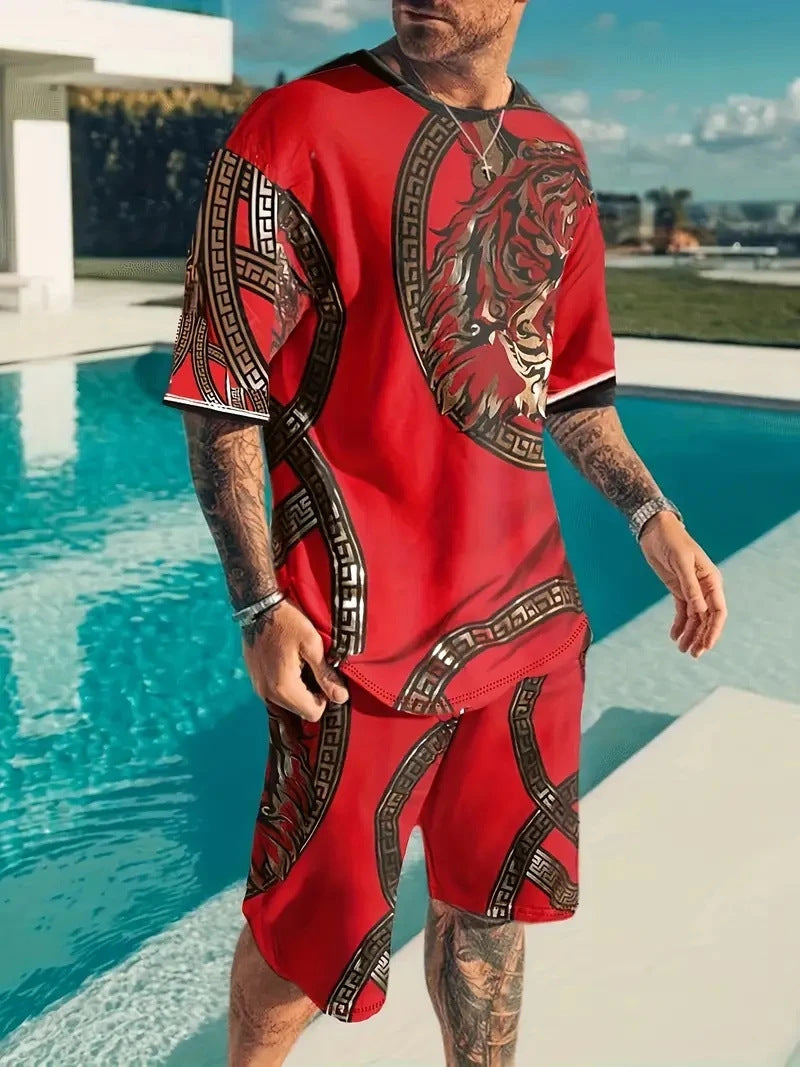 3d Printing Fashion Men's Casual Loose Outfit