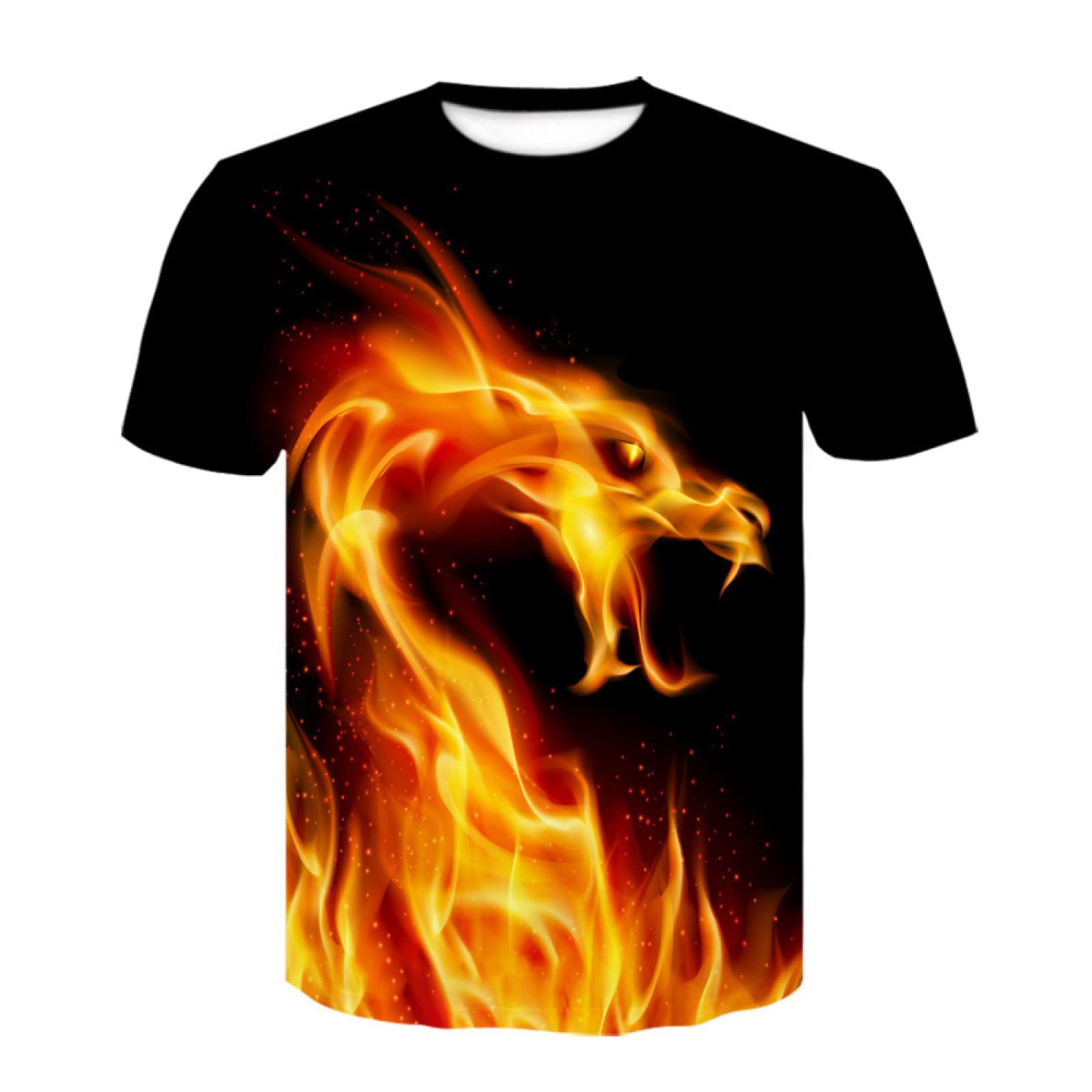 Summer 3D Digital Printing Men's And Women's Loose Short-sleeved T-shirt