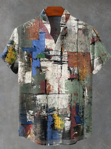 Men's Casual Digital 3D Short Sleeve Top