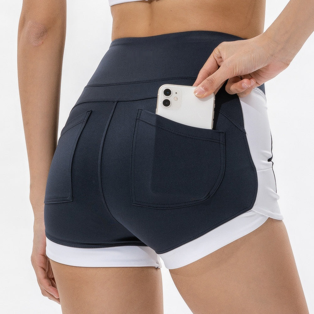 Sports And Fitness High Waisted Hip Lifting Quick Drying Shorts null