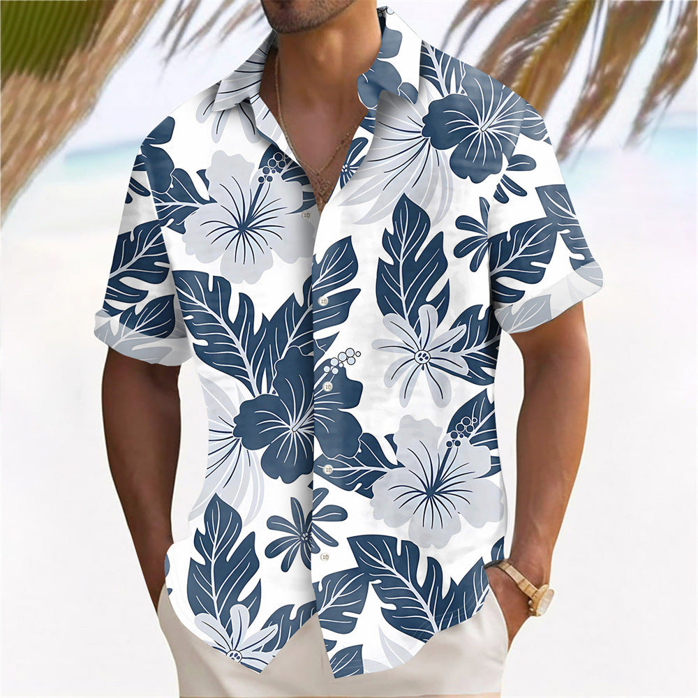 Hawaii Beach Men's Clothing Print Shirt Casual