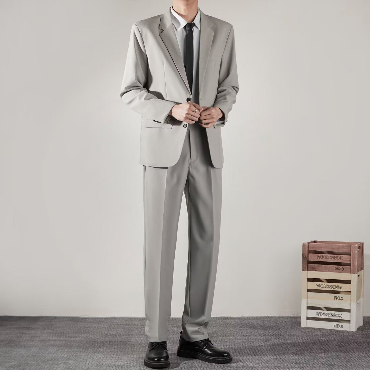 Korean Texture Slim Fit Trendy Grace Business Coat High-end Straight Trousers Suit