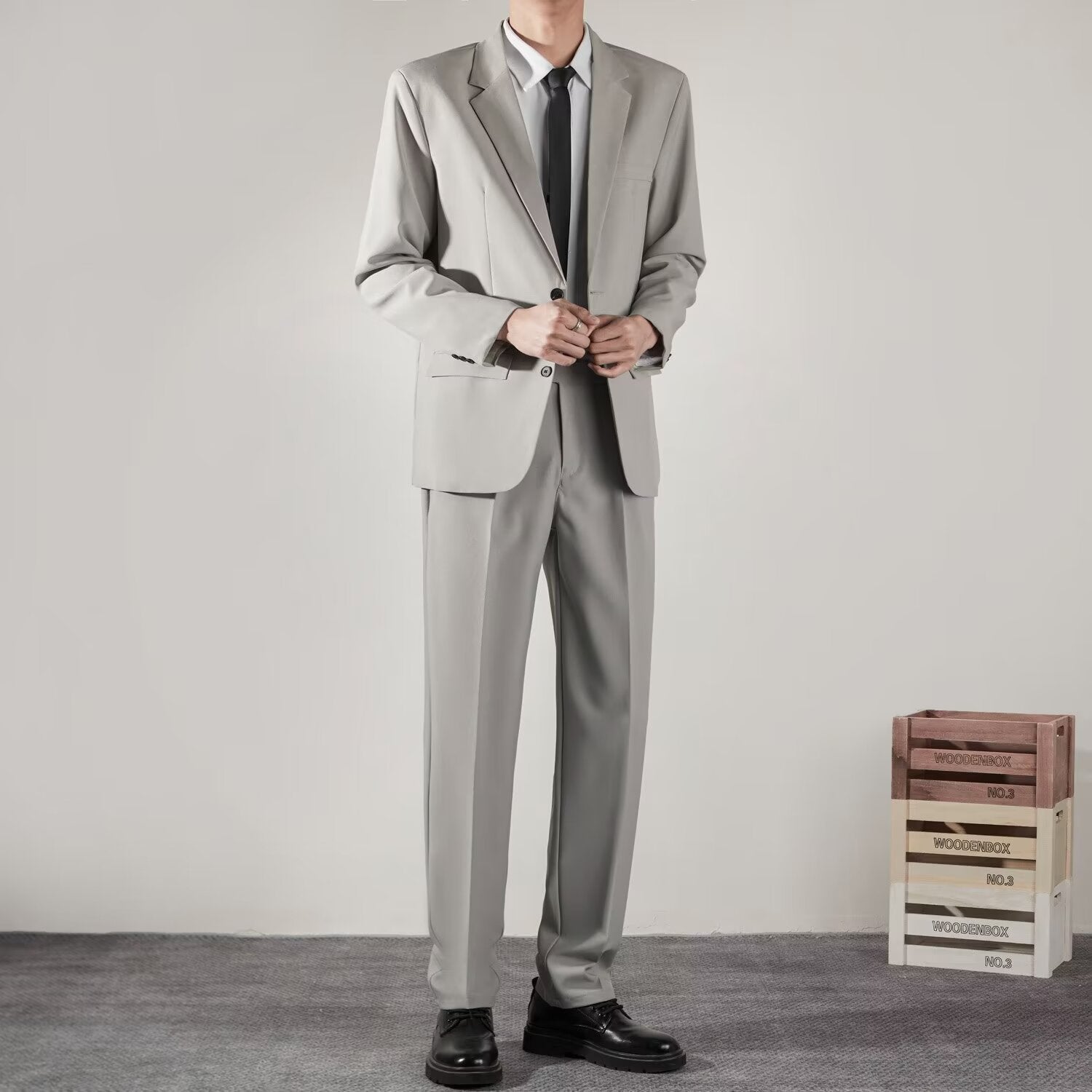 Korean Texture Slim Fit Trendy Grace Business Coat High-end Straight Trousers Suit
