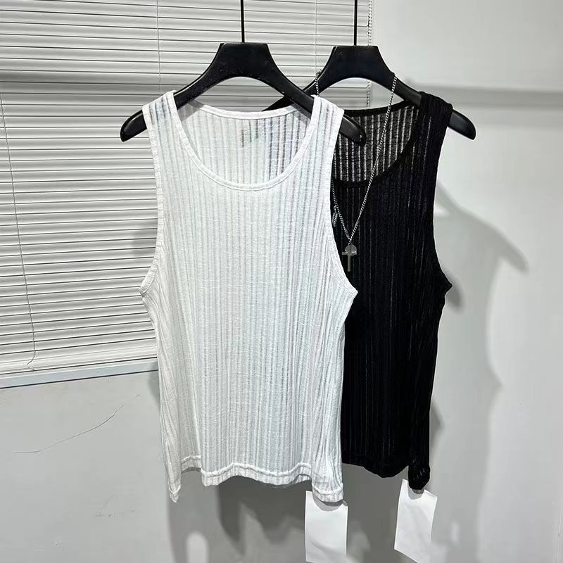 Men's Hollow Out See Through Lightweight T-shirt Vest