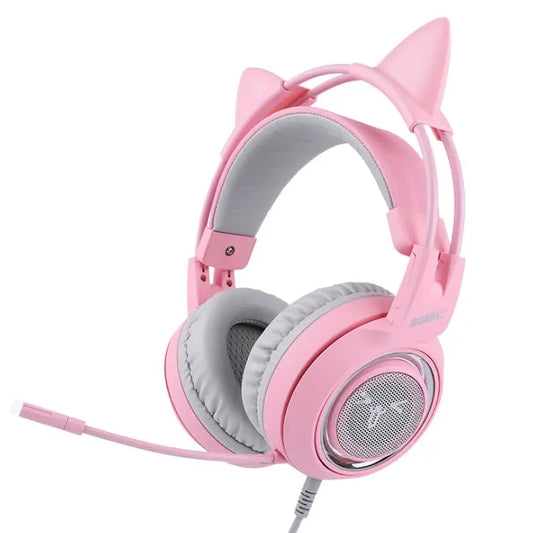 G951 Gaming Headset USB 7.1 Virtual Surround Sound Headsets LED Cat Ear Headphones null