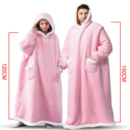 Winter TV Hoodie Blanket Winter Warm Home Clothes Women Men Oversized Pullover With Pockets null