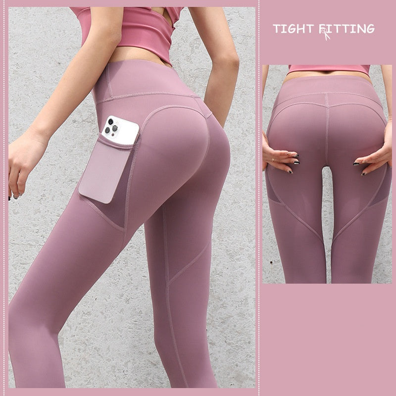 Gym Sport Seamless Leggings With Pockets Push Up High Waist Pants Women Fitness Running Yoga Pants Gym Sport Seamless Leggings null