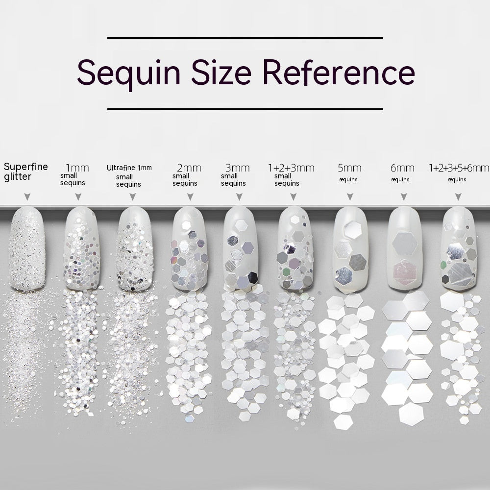 Green Manicure Set 12 Colors Mixed Nail Sequins Glitter Powder Gradient Laser Powder