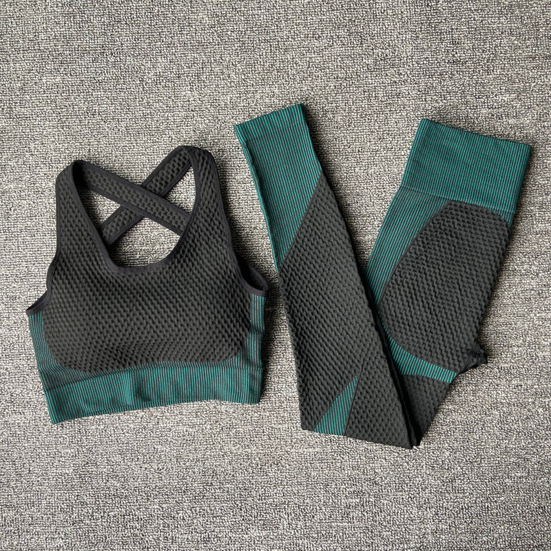 Yoga sets female sport gym suit null