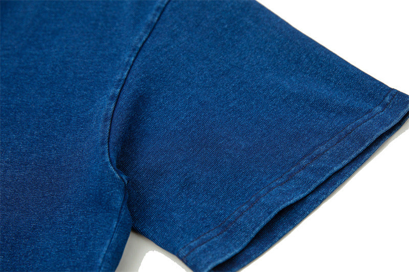 Simple Solid Color Creative Fashion Short Sleeve