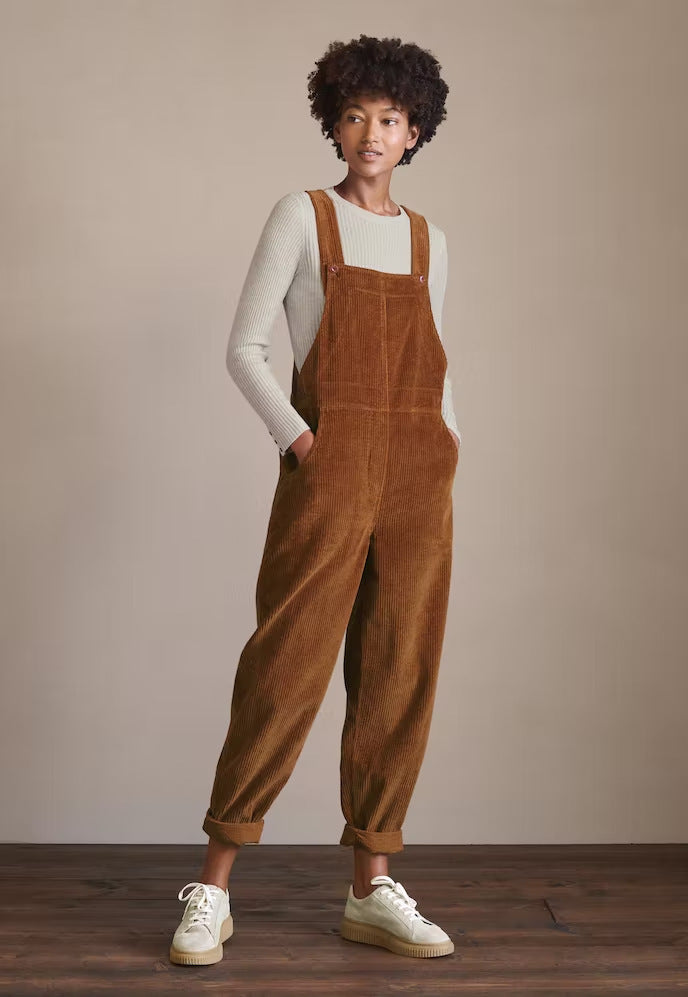 Corduroy Bib Overalls With Buttons And Pockets Fashion Casual Jumpsuit Loose Straight Pnats For Women null