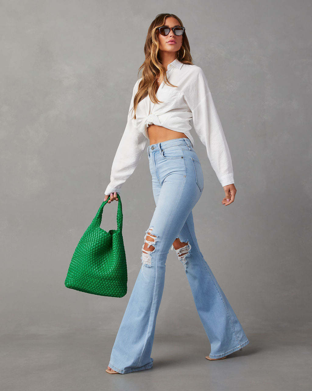 Fashion Temperament Wide-leg Jeans Women null