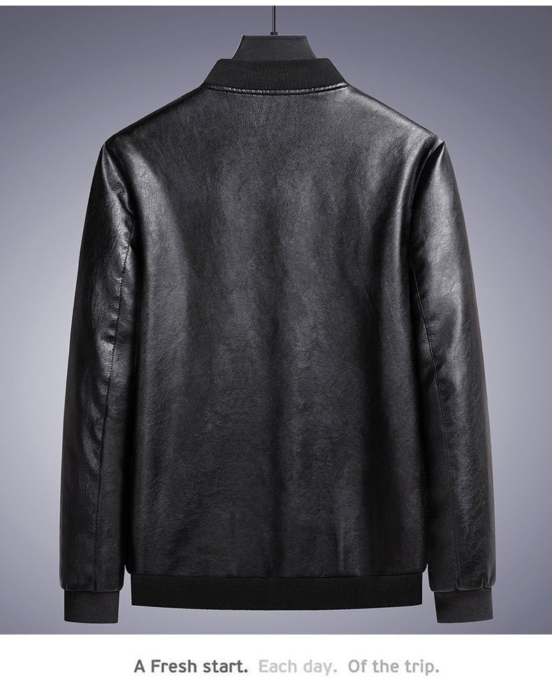 Men's Plus Size Leather Jacket Coat