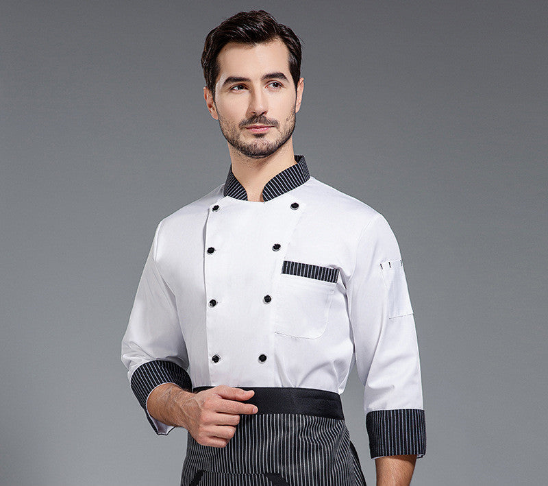 Chef Work Clothes Men Long Sleeve Catering Restaurant After null