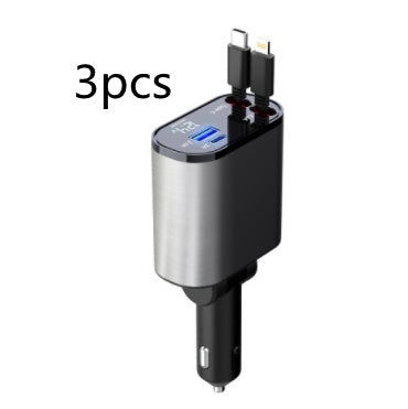 Metal Car Charger 100W Super Fast Charging Car Cigarette Lighter USB And TYPE-C Adapter null