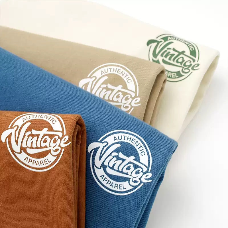 Combed Cotton Short Sleeve In Tan Color T-shirt Loose Letter Print Top