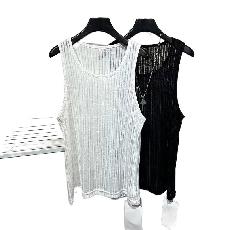 Men's Hollow Out See Through Lightweight T-shirt Vest