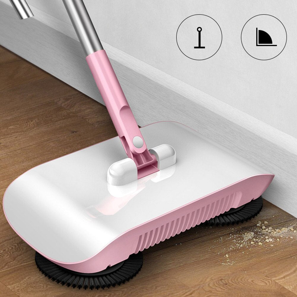 Hand Push Sweeper Household Broom Dustpan Mop Floor All-in-one Machine Gift Mop Sweeper null