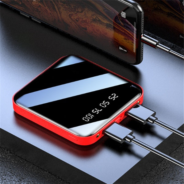 Mini Power Bank 20000 MAh Portable Mirror Digital Display Power Bank null