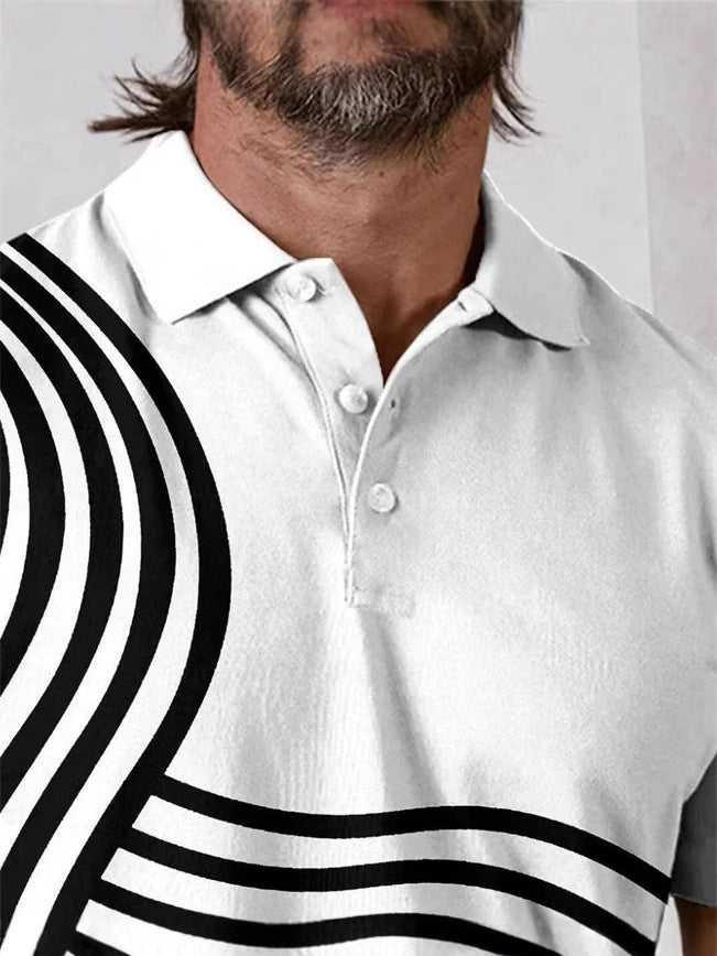 Summer Men's Daily Casual Trend Short Sleeve