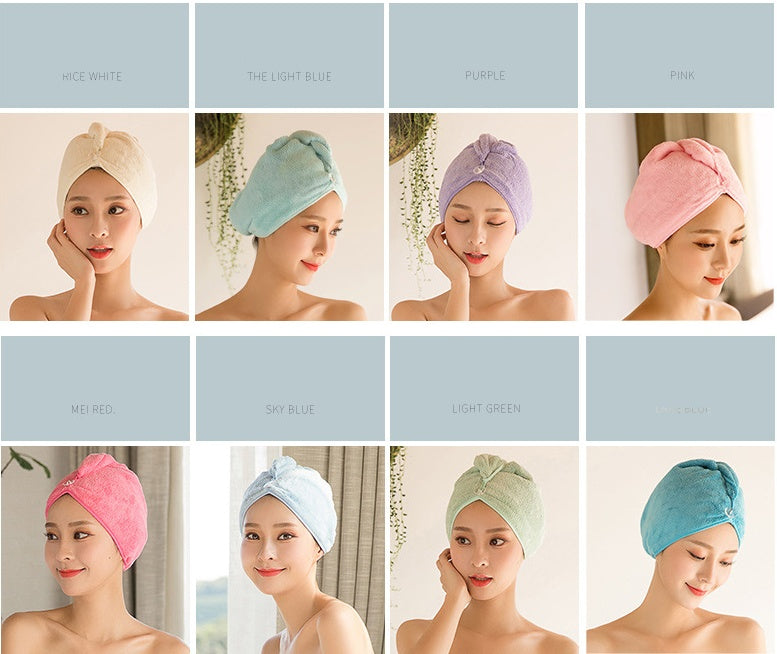 Women's Hair Dryer Cap, Absorbent Dry Hair Towel null