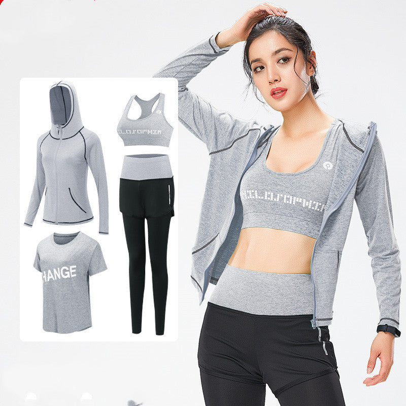 Running gym Yoga suit Four-piece suit null