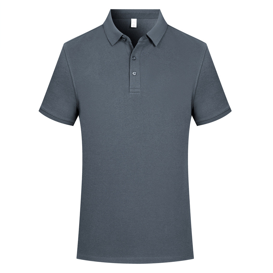 230g 40 Heavy Pearl Cotton Polo Shirt Short Sleeve Lapel
