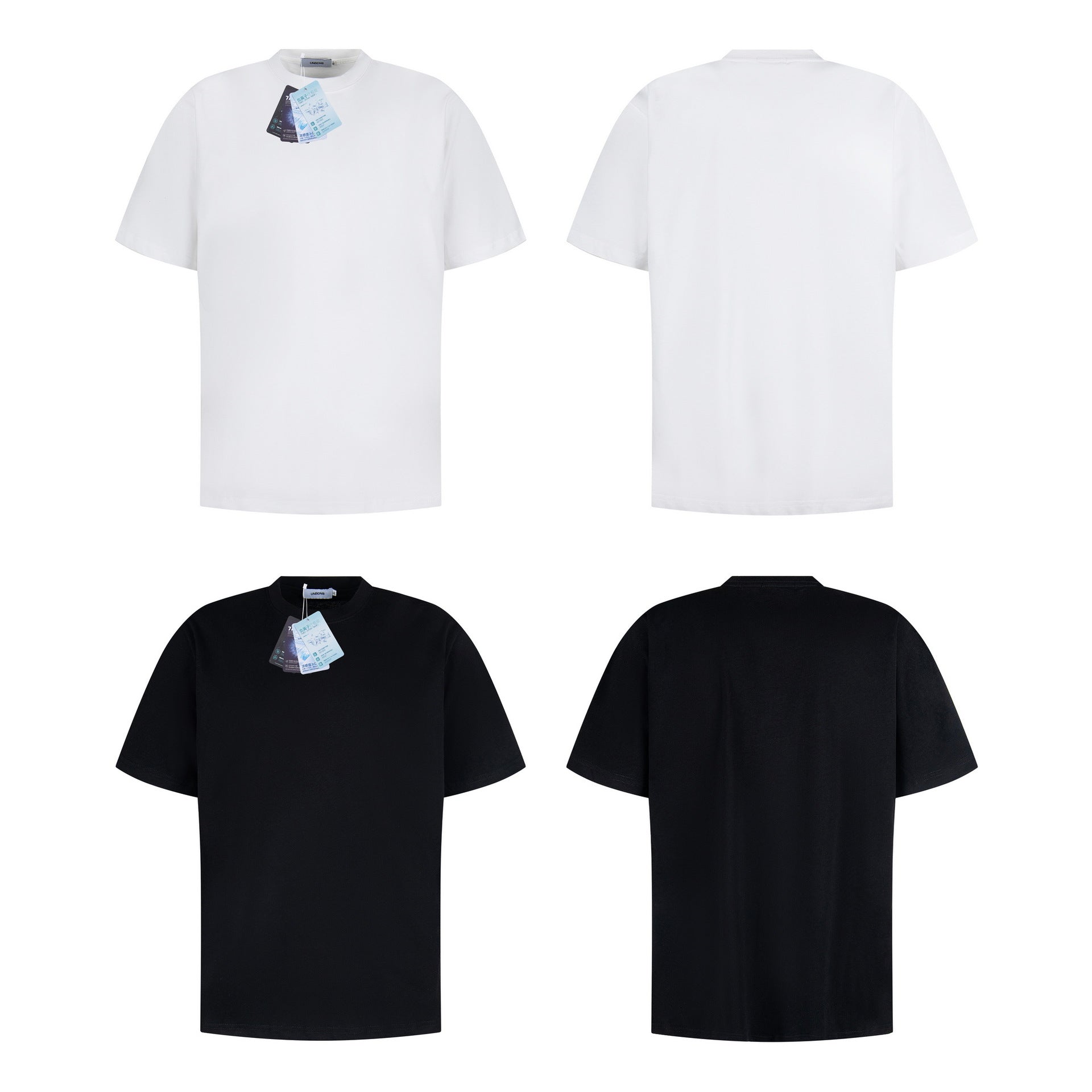 Neutral Cool Antibacterial Anti-mite Design Men's High-grade Short-sleeved T-shirt