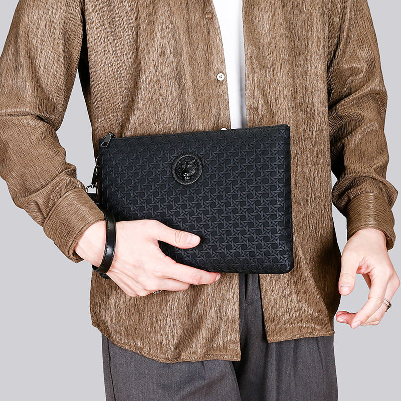 Woven-texture Personalized Clutch With A Simple Minimalist Design And Large Capacity