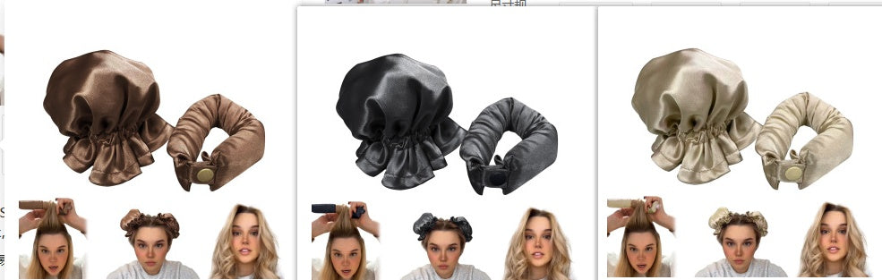 New Heatless Curl Stick With Cloth Cover Cute Ball Head Hair Curler Headband Hair Rollers Wave Form Curling Rod Hair Style Tools Gadgets null