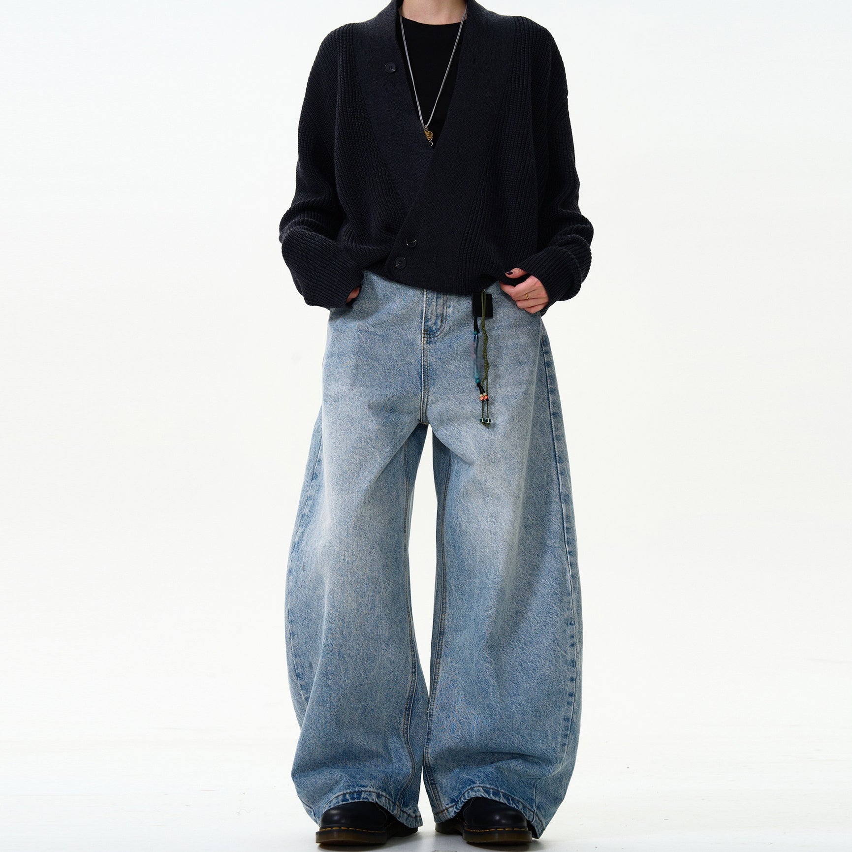 Classic Washed Machete Jeans For Men And Women