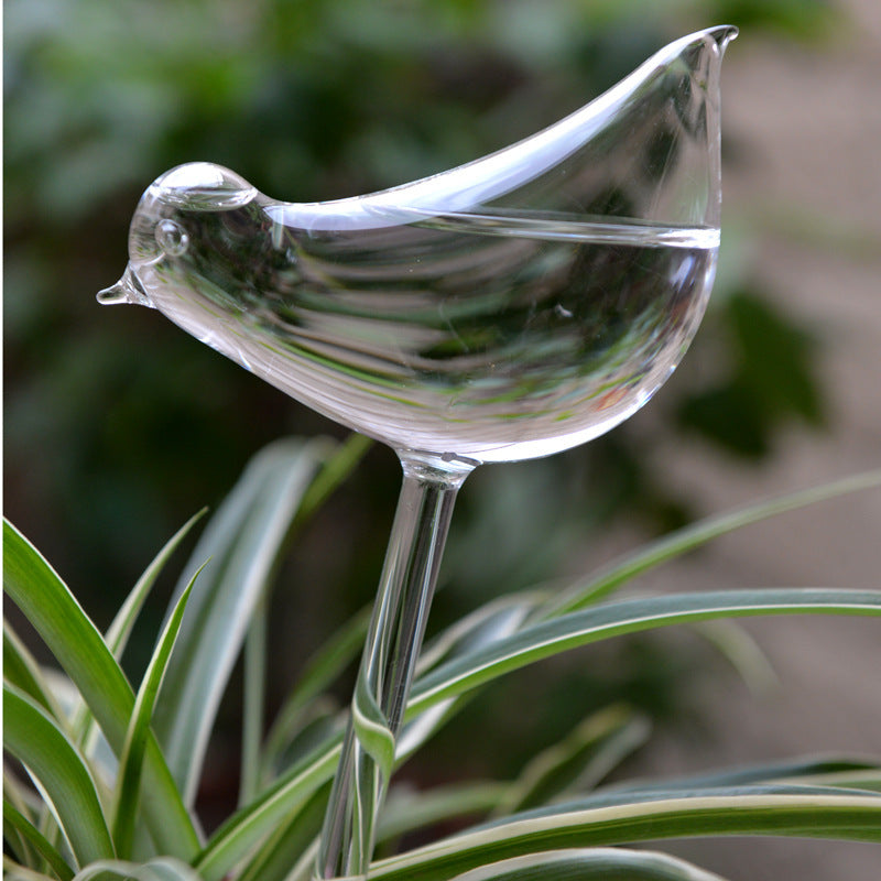 Glass Automatic Self Watering Bird Watering Cans Flowers Plant Decorative Clear Glass Watering Device Houseplant null