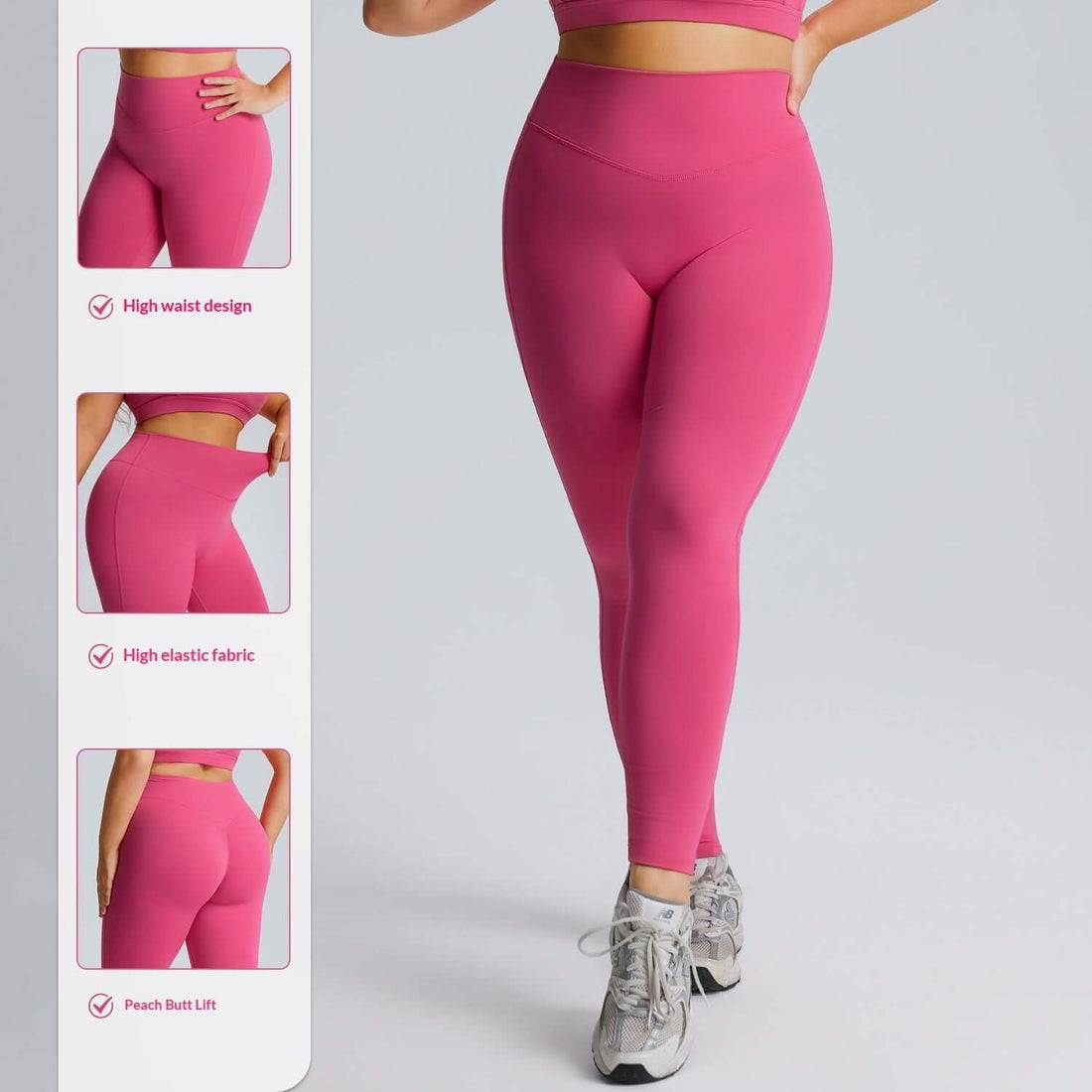 Womens High-Waisted Butt-Lifting Tight Sports Pants