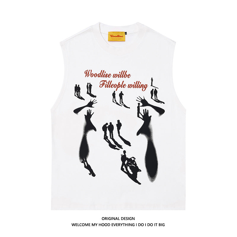 Printed Sleeveless T-shirt For Men