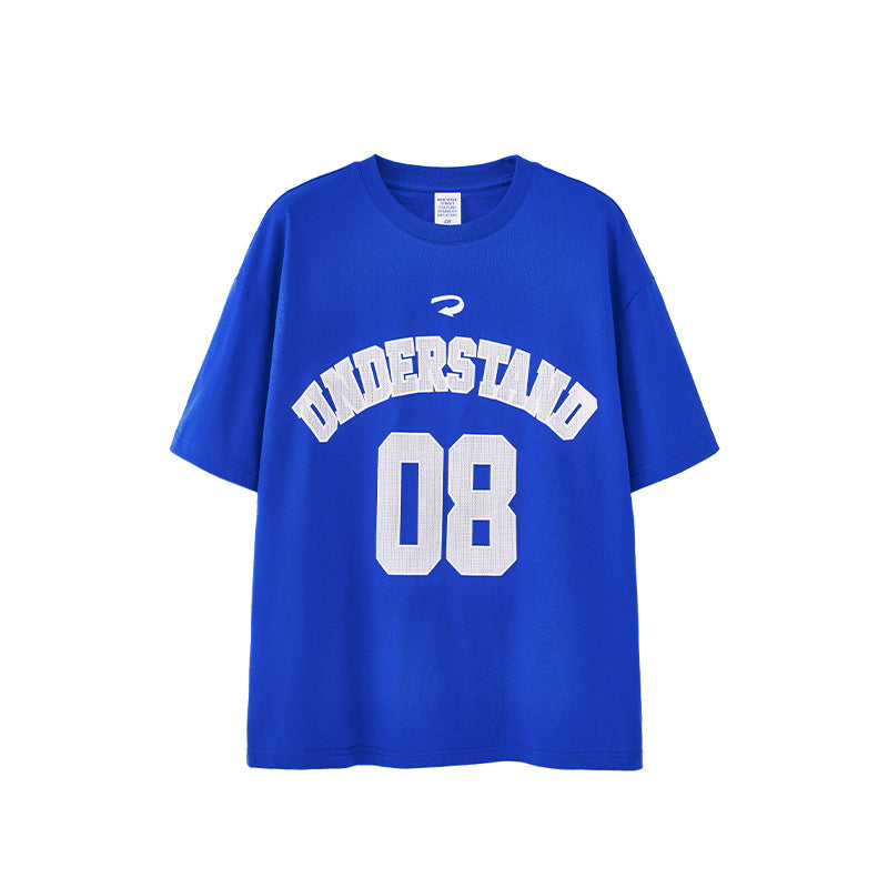 Foam Letter Printed T-shirt American Digital