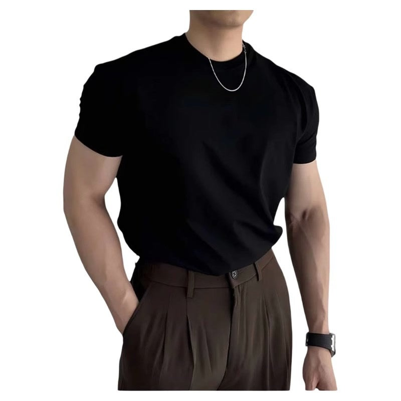 Sports Fitness Clothes Closed Short-sleeved T-shirt Men