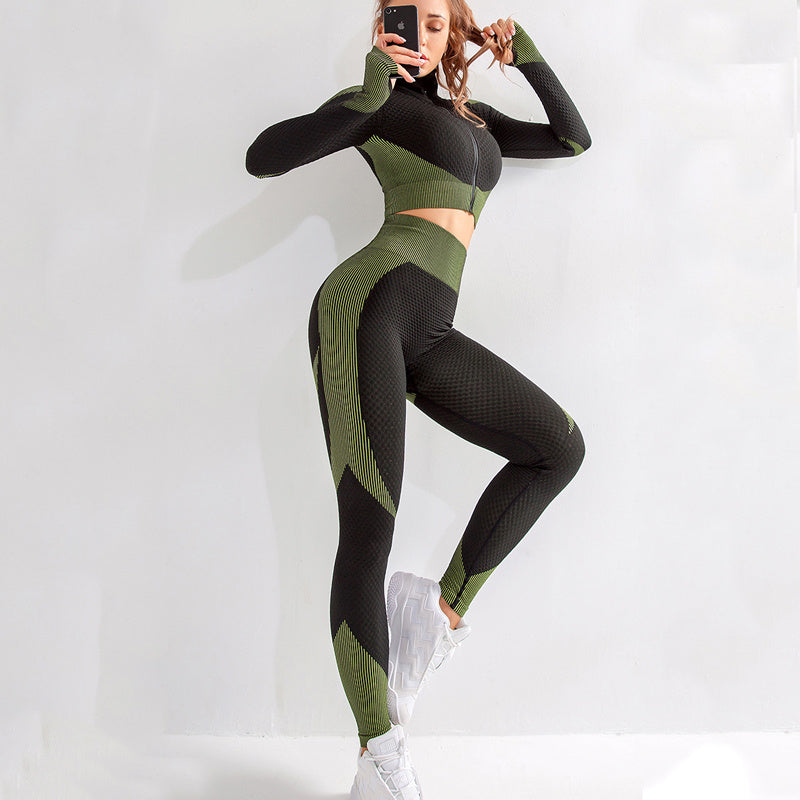 Yoga sets female sport gym suit null