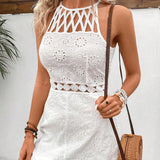 Hollow-out Lining Fashionable And Comfortable One-piece Shorts