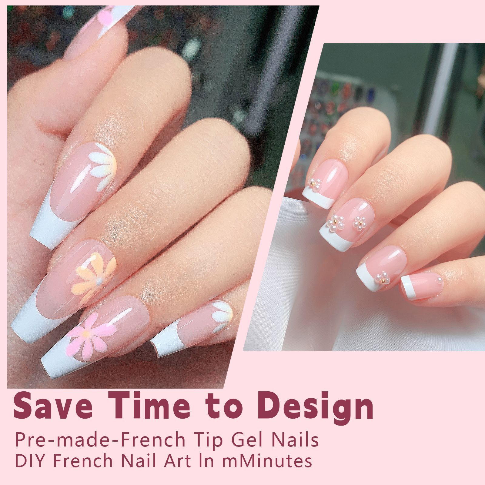Non Marking Wearable Detachable French Style Nail Patch