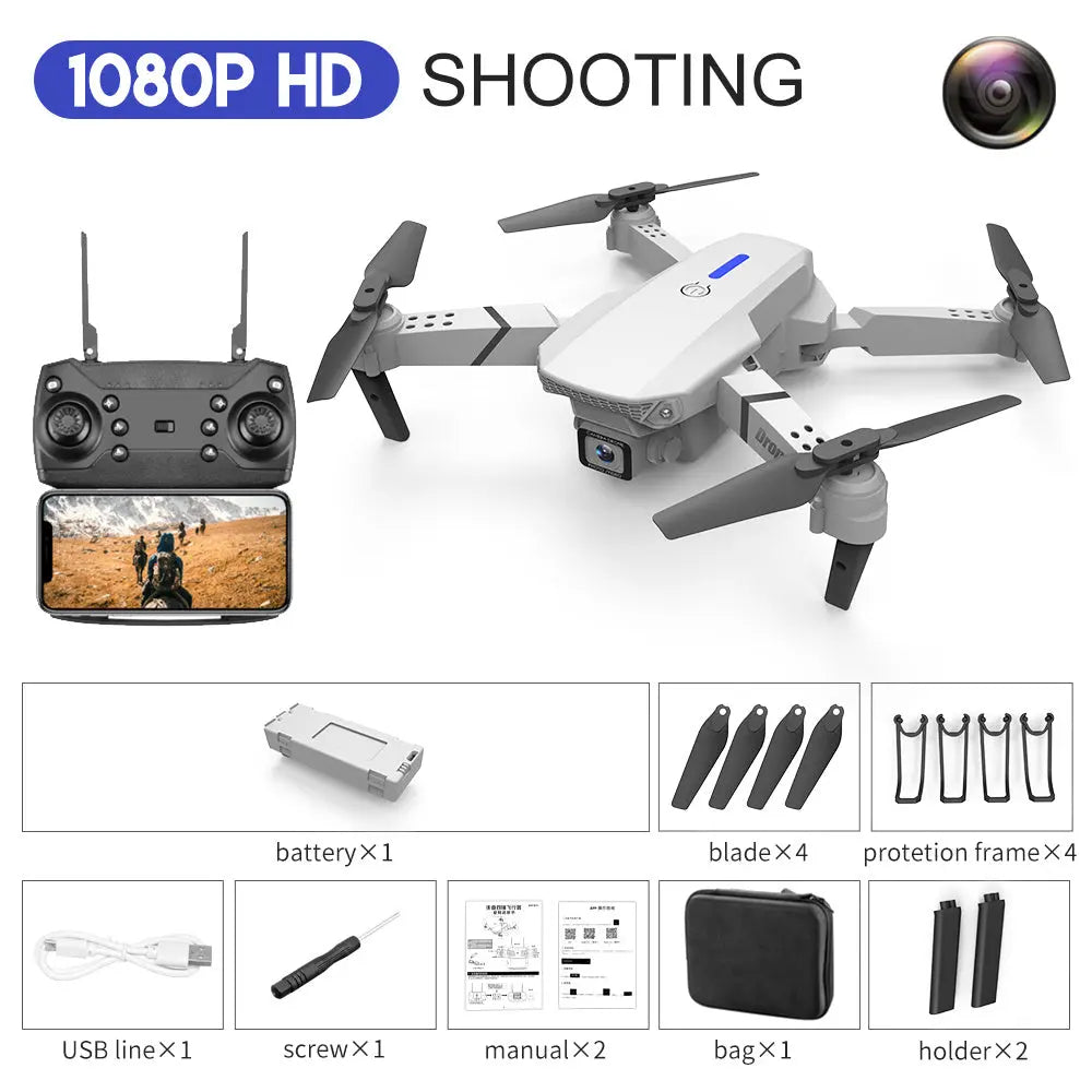 E88 Drone Aerial Photography HD 4K Dual Camera Remote Control Airplane Toy null