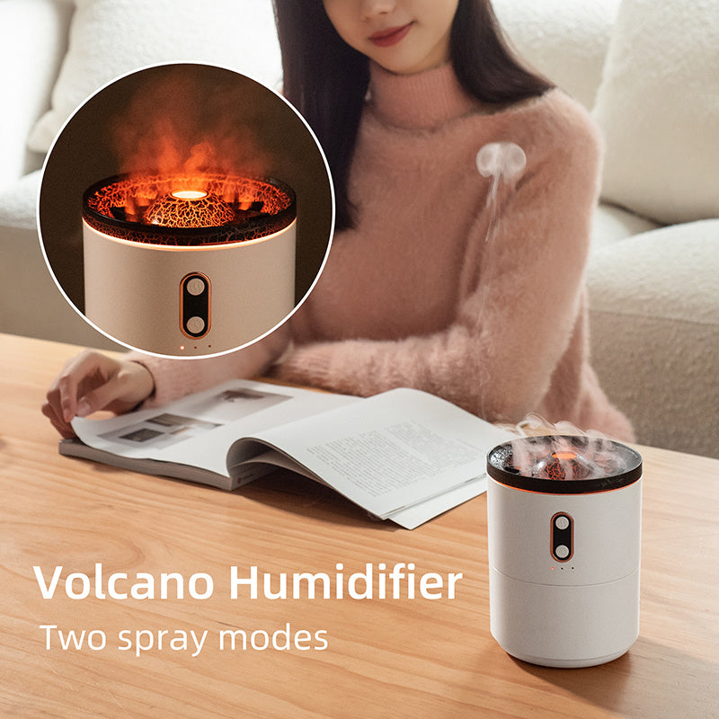 Volcanic Flame Aroma Essential Oil Diffuser USB Portable Jellyfish Air Humidifier Night Light Lamp Fragrance Humidifier null