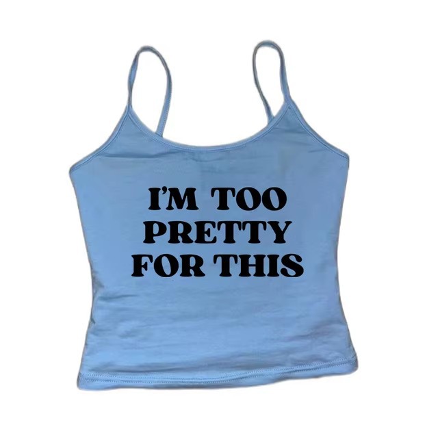 Stylish Slimming Short Casual Womens Top With An Allover Letter Print