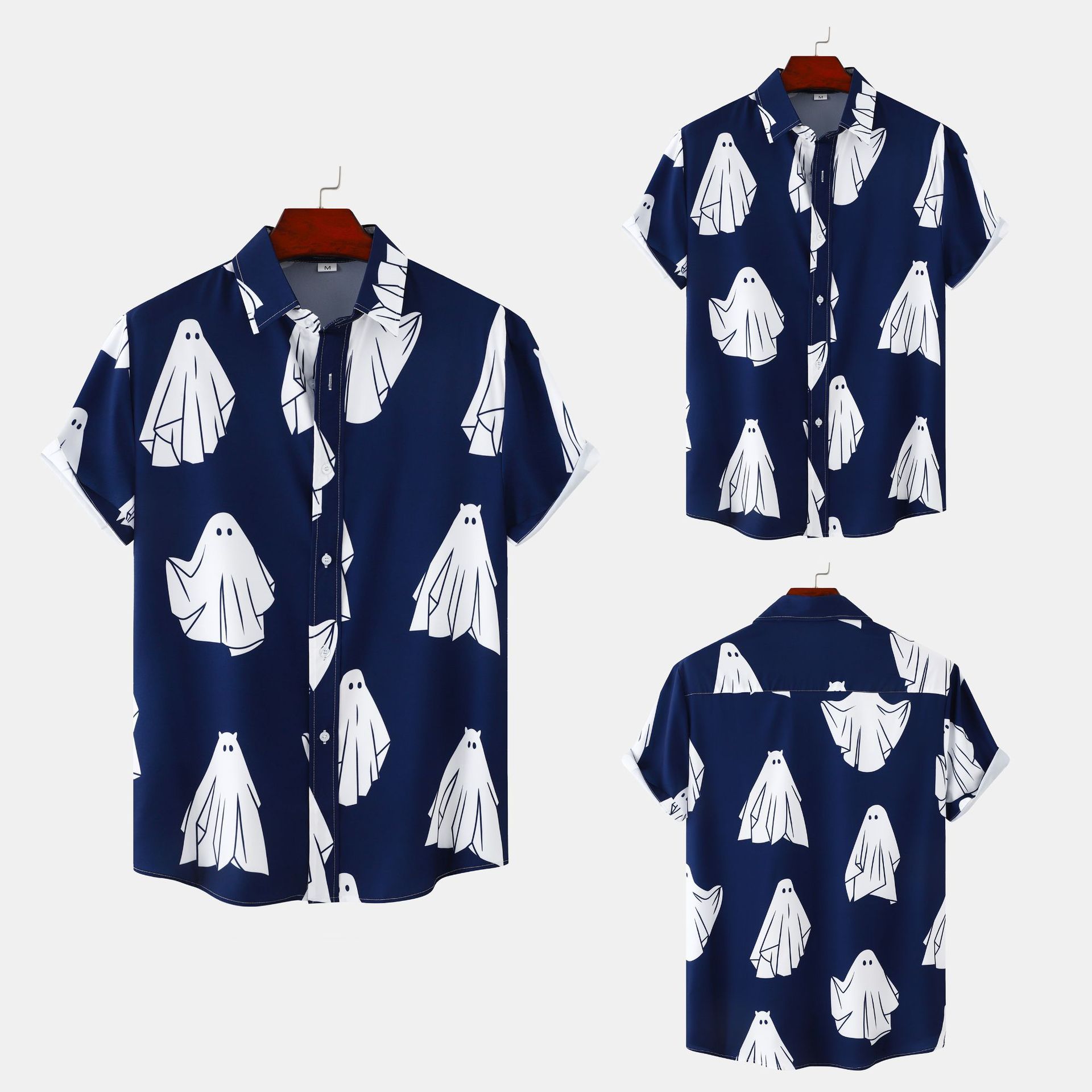 Digital 3D Printing Men's Loose Short Shirt