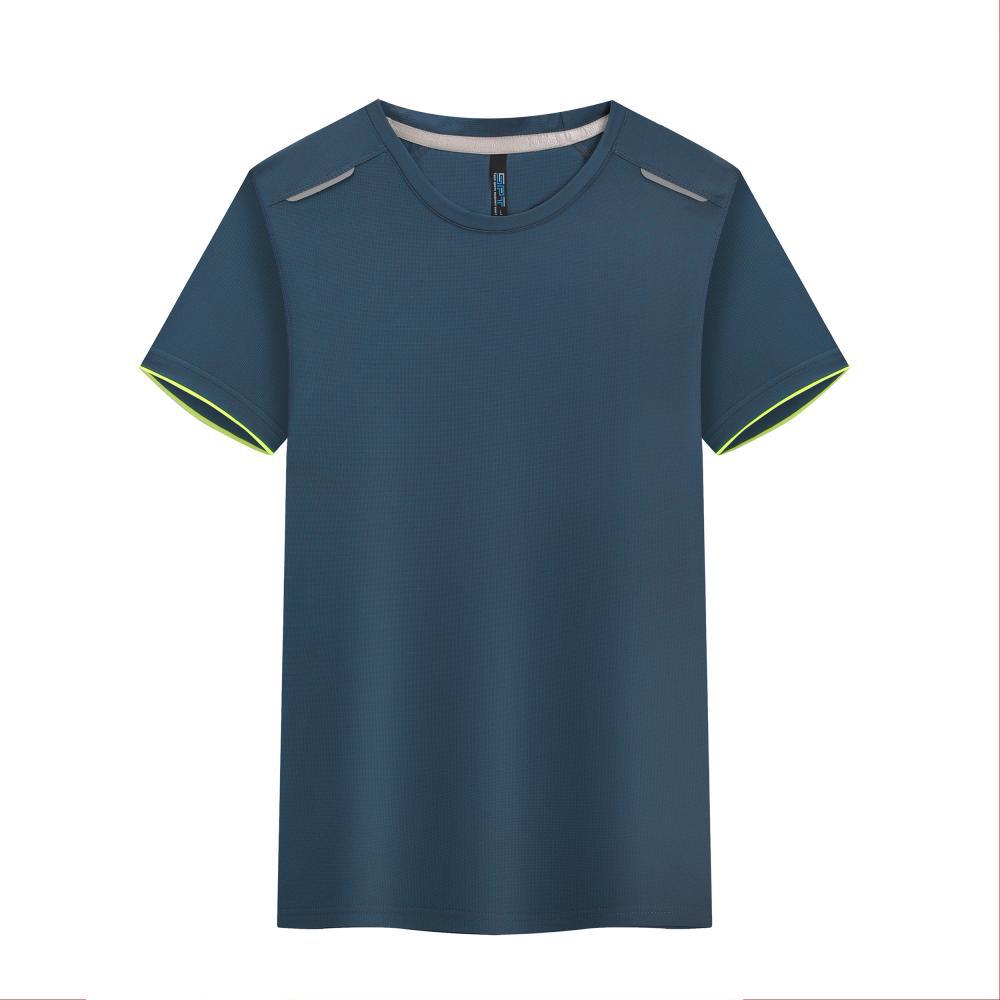 Round Neck Ice Silk Quick-drying T-shirt Marathon Short Sleeve