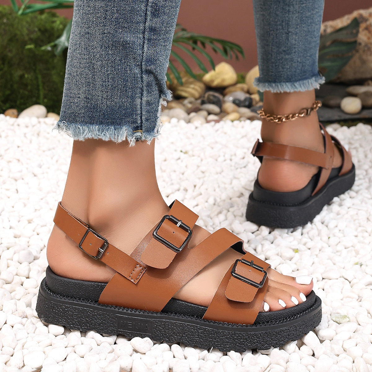 Plus Size Sports Sandals Women's Thick Bottom Fashion Casual null